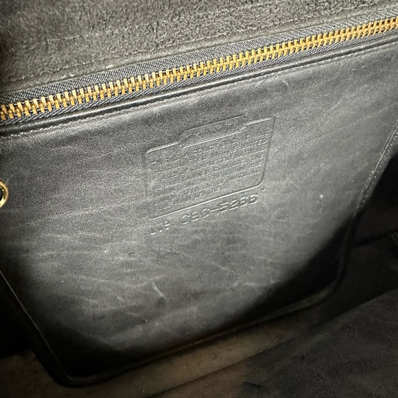 90's Vintage Coach 5266 Beekman Black Leather Briefcase,Messenger Bag + hang tag - Picture 5 of 16